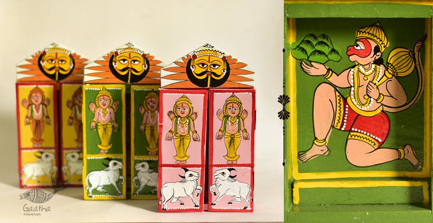 कथनिक ☀ Kaavad a Wooden Shrine - Hanuman { Single piece } ~ 4